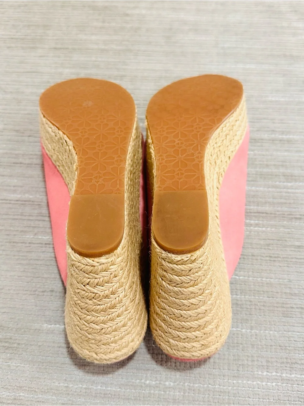 Kate Spade Thea Rococo Pink Suede Espardrille Wedge Womens 10 M NWOT